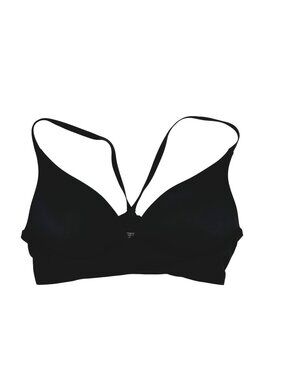 Victorias Secret Nylon Blend Lightly Lined Black Plunge Bra Size 34C